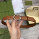 Replica Cintura sottile Gucci con fibbia G 655566 Marrone