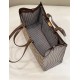 Replica Shopper Fendi X-Tote in lana pied de poule con ricamo FF 8BH374 Marrone