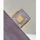 Replica Borsa Fendi 8BR600 Baguette Chain Midi FF in tessuto tapestry grigio