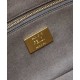 Replica Borsa Fendi 8BR600 Baguette Chain Midi FF in tessuto tapestry grigio