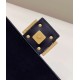Replica Borsa in tessuto arazzo Fendi 8BR600 Baguette Chain Midi FF Blu Navy