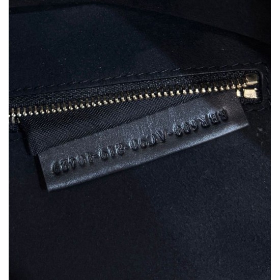Replica Borsa in tessuto arazzo Fendi 8BR600 Baguette Chain Midi FF Blu Navy