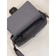 Replica Borsa Fendi Baguette 8BR600 in lana pied de poule con ricamo FF Grigio