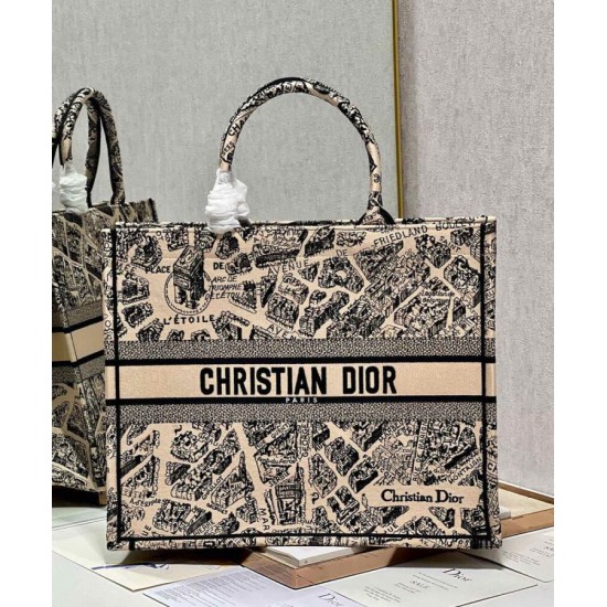 Replica Christian Dior Borsa tote grande Dior Book color albicocca