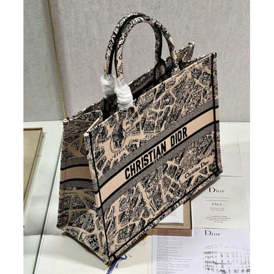 Replica Christian Dior Borsa tote grande Dior Book color albicocca