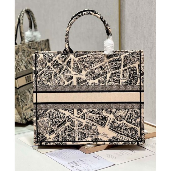 Replica Christian Dior Borsa tote grande Dior Book color albicocca