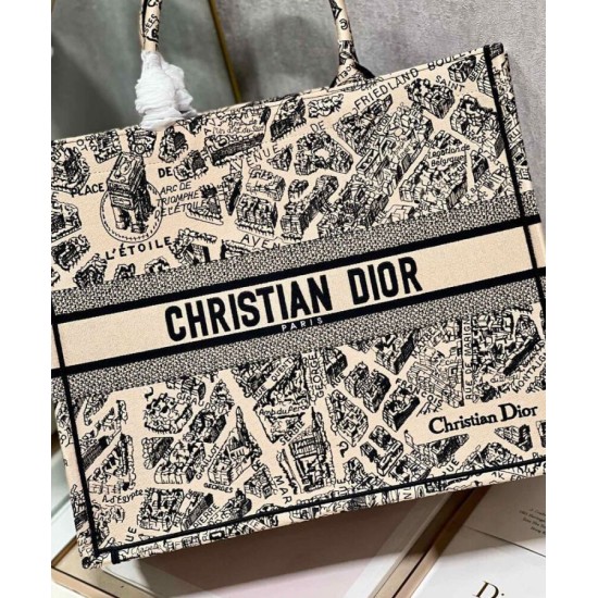 Replica Christian Dior Borsa tote grande Dior Book color albicocca