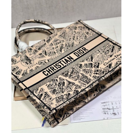 Replica Christian Dior Borsa tote grande Dior Book color albicocca