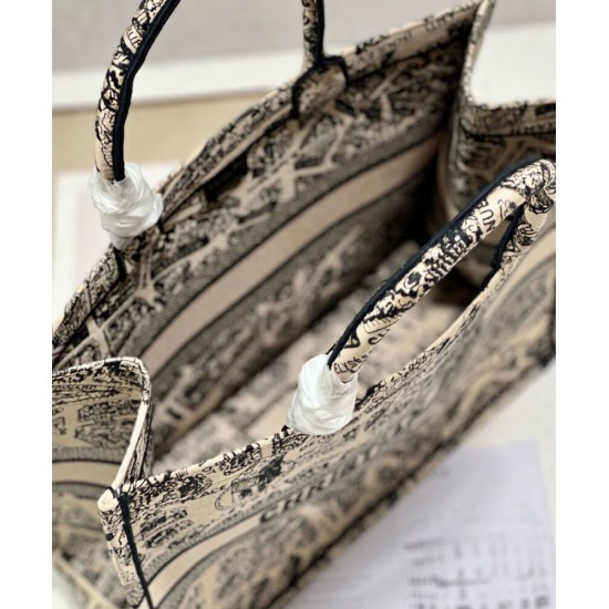 Replica Christian Dior Borsa tote grande Dior Book color albicocca