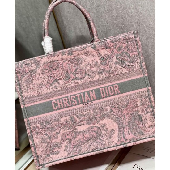 Replica Borsa tote Christian Dior grande per libri Dior rosa