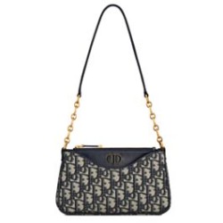 Replica Mini borsa Christian Dior 30 Montaigne Hobo Avenue Blu scuro
