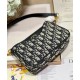 Replica Mini borsa Christian Dior 30 Montaigne Hobo Avenue Blu scuro