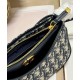 Replica Mini borsa Christian Dior 30 Montaigne Hobo Avenue Blu scuro