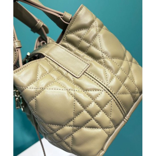 Replica Borsa Christian Dior piccola/media Dior Toujours caffè leggero
