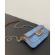 Replica Fendi Baguette Mini Bag 8BS017 ricamo motivo FF denim Blu