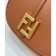Replica Borsa Fendi C'mon Small Satchel con curvatura 8BS082 Caffè