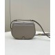 Replica Borsa Fendi C'mon Small/Medium Satchel con curvatura 8BS082 Grigia