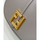 Replica Borsa Fendi C'mon Small/Medium Satchel con curvatura 8BS082 Grigia