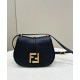 Replica Borsa Fendi C'mon Small/Medium Satchel con curvatura 8BS082 Nera