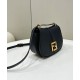 Replica Borsa Fendi C'mon Small/Medium Satchel con curvatura 8BS082 Nera