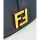 Replica Borsa Fendi C'mon Small/Medium Satchel con curvatura 8BS082 Nera
