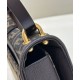 Replica Fendi C'mon Borsa a cartella media con curvatura 8BT366 Caffè