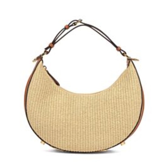 Replica Borsa Hobo piccola Fendi Fendigraphy 8BR798 Caffè