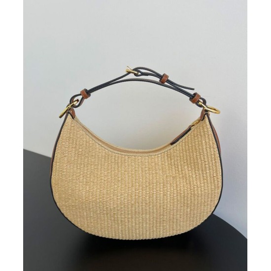 Replica Borsa Hobo piccola Fendi Fendigraphy 8BR798 Caffè