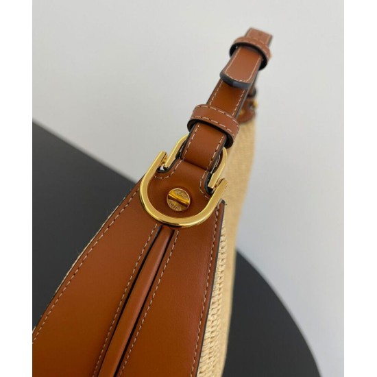 Replica Borsa Hobo piccola Fendi Fendigraphy 8BR798 Caffè