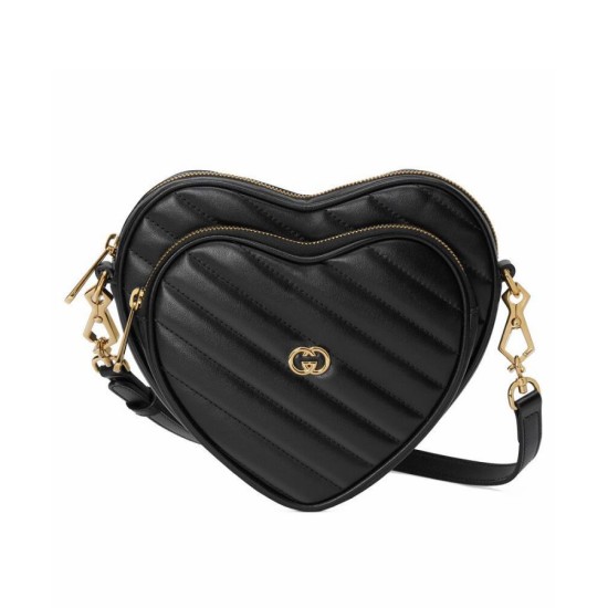 Replica Borsa a tracolla Gucci Mini Heart ad incastro 751628 Nera Replica Borsa a tracolla Gucci Mini Heart ad incastro 751628 Nera