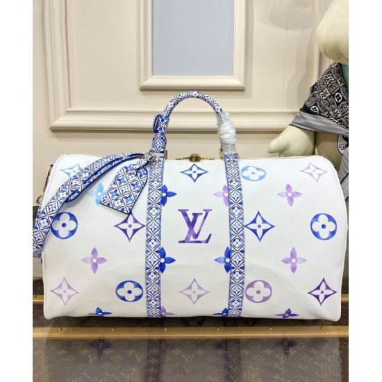 Replica Borsa Louis Vuitton Keepall Bandouliere 45 M10254 Blu