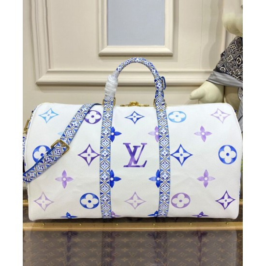 Replica Borsa Louis Vuitton Keepall Bandouliere 45 M10254 Blu