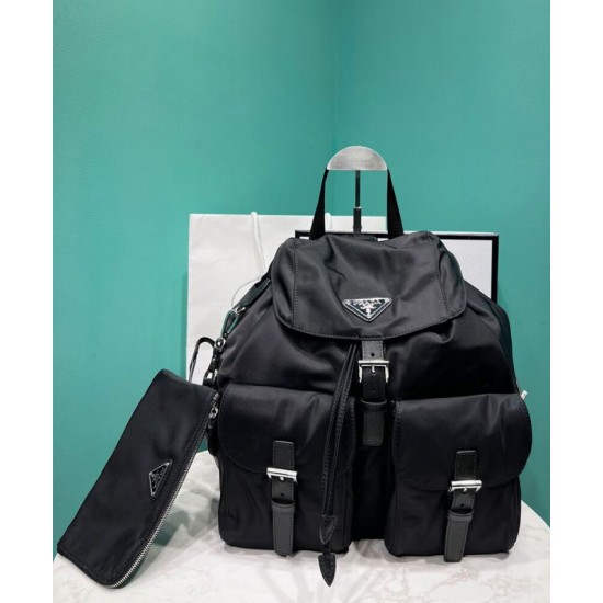 Replica Zaino medio Prada Re-Nylon 1BZ811 Nero