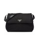 Replica Borsa a tracolla imbottita grande Prada Re-Nylon 1BD256 Nera