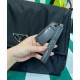 Replica Borsa a tracolla imbottita grande Prada Re-Nylon 1BD256 Nera