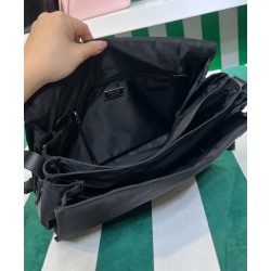 Replica Borsa a tracolla imbottita grande Prada Re-Nylon 1BD256 Nera