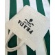 Replica Borsa tote Prada all'uncinetto 1BG392 Crema