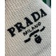 Replica Borsa tote Prada all'uncinetto 1BG392 Crema