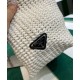 Replica Borsa tote Prada all'uncinetto 1BG392 Crema