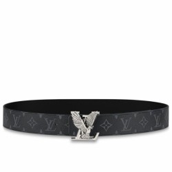 Replica Cintura reversibile Louis Vuitton LV Dove 40MM in tela monogramma Eclipse M0576V