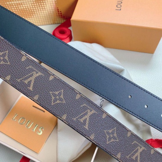 Replica Cintura reversibile Louis Vuitton LV Dove 40MM in tela monogramma M0577T