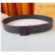 Replica Cintura reversibile Louis Vuitton LV rotta da 40 mm in tela monogramma Eclipse M0628V