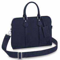 Replica Valigetta Louis Vuitton Takeoff in pelle Aerogram blu M21440