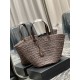 Replica Borsa maxi Panier YSL Saint Laurent 693242 in rafia marrone scuro