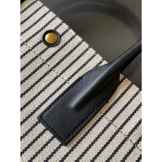 Replica Borsa tote grande YSL Saint Laurent Rive Gauche in tela stampata