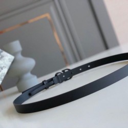 Replica Cintura Dior Saddle 20MM Pelle di vitello opaca Nera