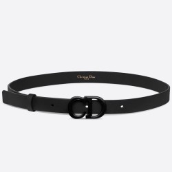 Replica Cintura Dior Saddle 20MM Pelle di vitello opaca Nera