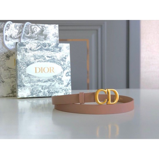 Replica Cintura Dior Saddle 20MM Pelle di vitello Nude