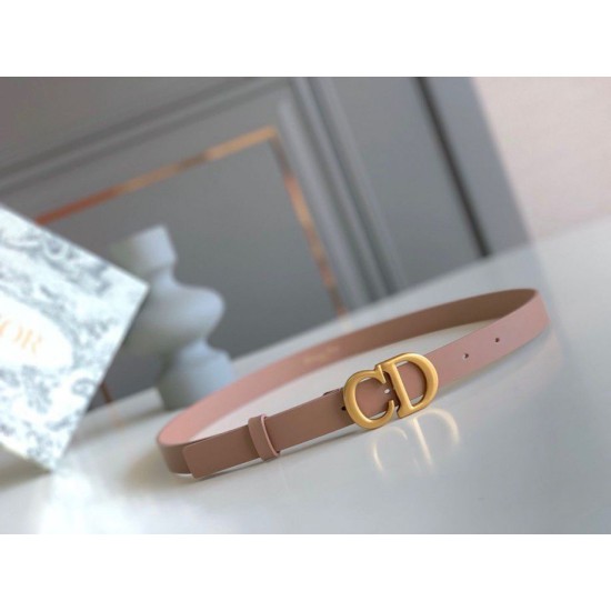 Replica Cintura Dior Saddle 20MM Pelle di vitello Nude