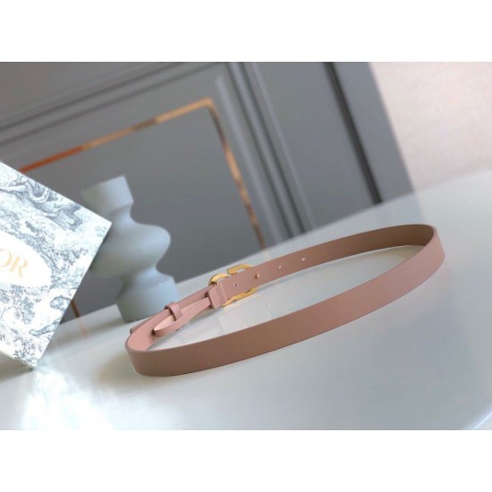 Replica Cintura Dior Saddle 20MM Pelle di vitello Nude